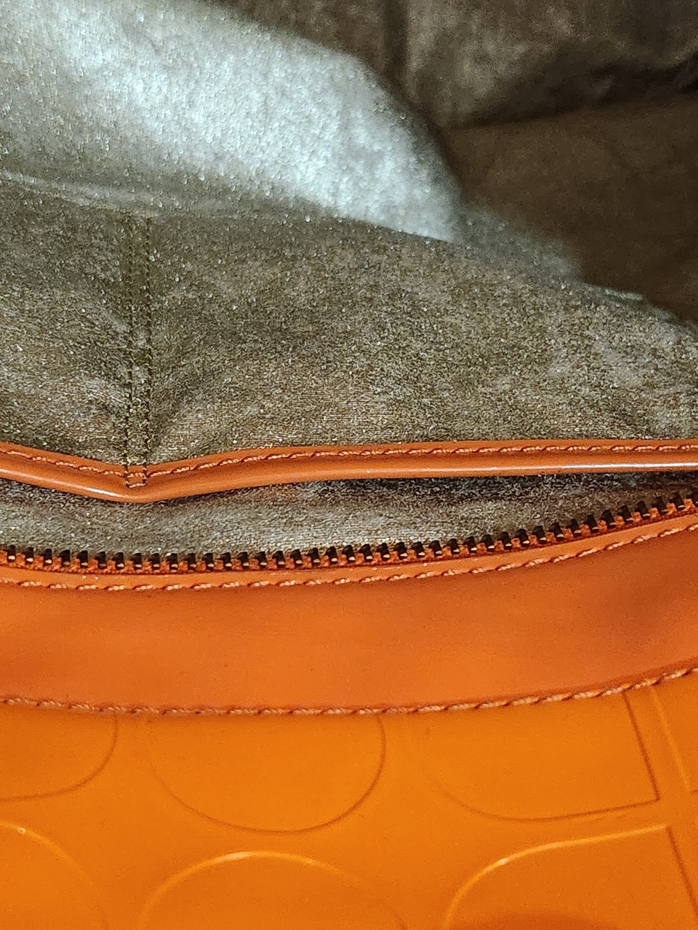 Kate Spade Rainy Day Blakely Patent Leather Tote In Marmalade Orange - Picture 10 of 10